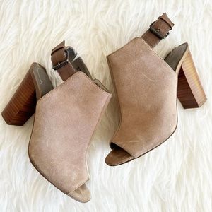 Tahari open toe booties size 6.5